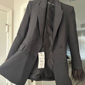 Zara Black Classic Blazer Suit Jacket